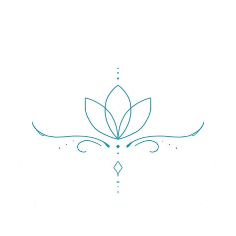 Simple Lotus Tattoo, Lotusblume Tattoo, Small Lotus Tattoo, Water Lily Tattoos, Yoga Tattoos, Lotus Tattoo Design, Tato Henna, Simple Henna Tattoo, Handpoke Tattoo