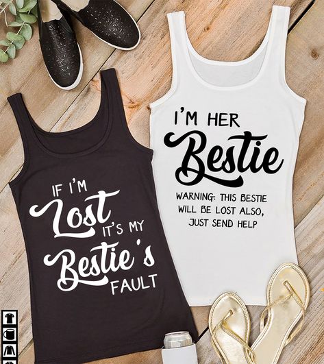 Bestie Clothes, Friend T Shirts, Besties For Life, Sarcastic Clothing, Best Friend T Shirts, Bestie Things, Bff Stuff, Bff Shirts, Bestie Stuff