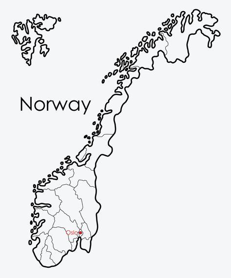 Norway Map, Illustrated Map, School Projects, Travel Journal, Norway, Map, Drawings, Art