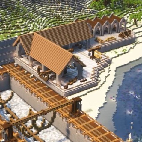 Minecraft Shipyard, Temple Minecraft, Base Ideas, Minecraft Inspiration, Minecraft Stuff, Minecraft Memes, Minecraft Tutorial, Minecraft Creations, Minecraft Designs