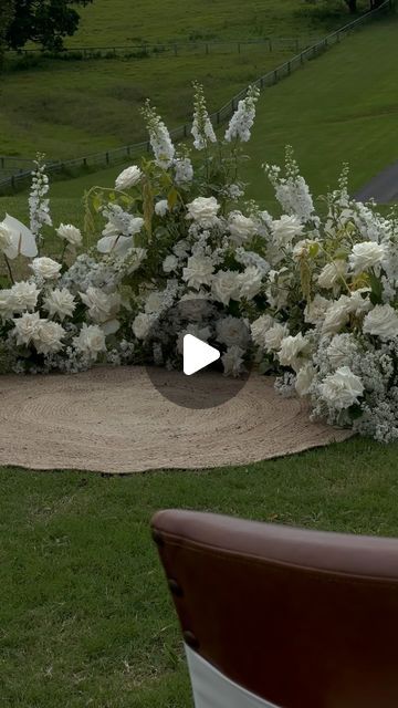 Wedding + Event Florist & Stylist Brisbane on Instagram: "Reliving the magic of Bek & Dean’s beautiful ceremony 🤍

Enquire today via the link in our bio to see how we can help create this for your beautiful day ✨

.
.
.
.
#wedding #weddingflowers #weddingflorals #weddingcolours #greenandwhite #greenandwhitewedding #classicwedding #timelesswedding #romanticflowers #brisbanewedding #brisbaneweddingflorist #brisbaneflorist #voguebride #brisbanebride #goldcoastwedding #bows #ribbons #goldcoastweddingflorist #byronbaywedding" Vogue Bride, Garden Ceremony, Byron Bay Weddings, Ceremony Decor, Romantic Flowers, Day Wedding, Timeless Wedding, Ceremony Decorations, Wedding Florist