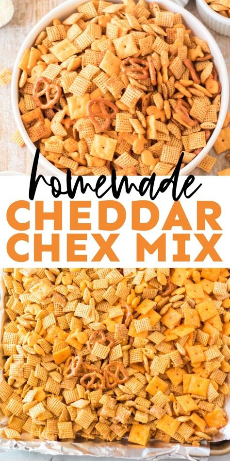 Cheese Chex Mix Recipes, Cheesy Chex Mix Recipes, Cheddar Chex Mix Recipe, Cheese Chex Mix, Cheesy Chex Mix, Cheesy Snack Mix, Homemade Chex Mix Recipe, Chex Mix Recipes Original, Chex Snack Mix