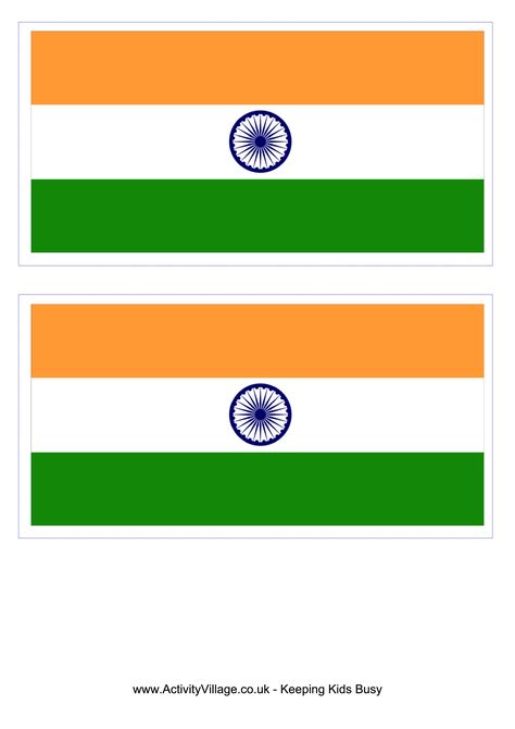 India Flag - Free Printable India Flag Flag Printable, Flag Template, Keeping Kids Busy, India Flag, Indian Flag, Set Designs, Sofa Set Designs, Business For Kids, Business Template