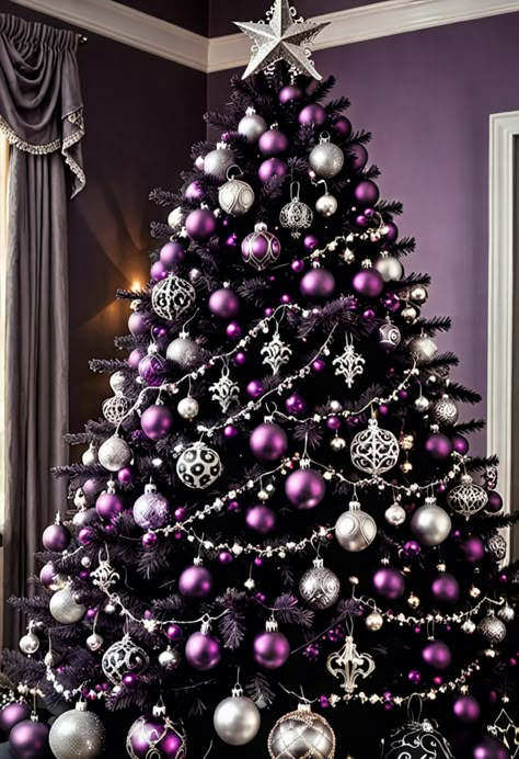 20 Purple Christmas Tree Decoration Ideas: A Regal Touch for Your Holiday Season » HomeDecorFull Purple And Gold Ornaments Christmas Tree, Christmas Tree Themes Colors Purple, Purple And Rose Gold Christmas Tree, Purple Ribbon Christmas Tree, Dark Purple Christmas Tree, Green And Beige Christmas Tree, Purple And Black Christmas Tree, Purple Tree Christmas, Purple Ornaments Christmas Tree