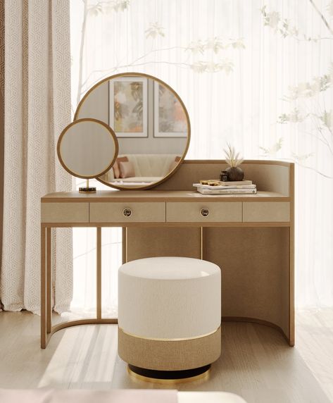 Frato Glamorous Bedrooms, International Aesthetic, Dresser Console, Rangement Makeup, Dresser Table, Dresser Design, Dressing Table Design, Timeless Interiors, Centre Stage