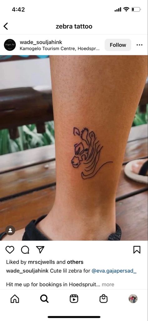 Zebra Minimalist Tattoo, Ehlers Danlos Tattoo Ideas, Zebra Fine Line Tattoo, Simple Zebra Tattoo, Zebra Tattoo Small Simple, Ehlers Danlos Syndrome Tattoo, Zebra Tattoo Ideas, Zebra Outline, Zebra Tattoo