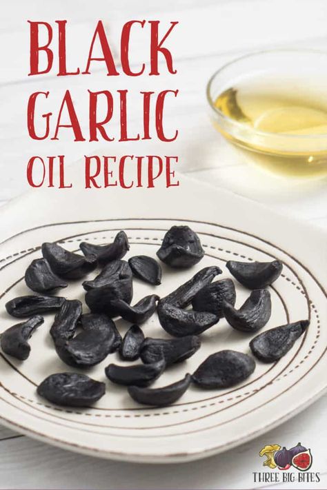 Black Garlic Oil Recipe - Three Big Bites Black Garlic Butter Recipes, Black Garlic Sauce, Recipes Using Black Garlic, Cooking With Black Garlic, Black Garlic Oil Recipe, How To Make Black Garlic At Home, Black Garlic Oil Ramen, Black Garlic Recipes, Making Black Garlic