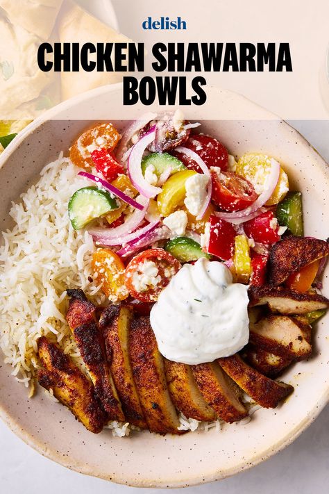 File away for when you don't know what to make. Chicken Dishes For Kids, Chicken Dishes For Dinner Healthy, Quick Dinner Ideas Chicken, Chicken Shawarma Bowl, Butter Chicken Recipes, Rice Recipes Chicken, Chicken Breast Easy, Shawarma Bowl, Easy Dinner Chicken