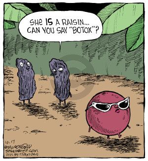 The Botox Comic And Cartoon, raisin. LOL Botox Funny, Speed Bump Comic, Aesthetics Business, Botox Injection Sites, Spa Quotes, Manage Business, Beauty Humor, Laugh Till You Cry, Spring Skin