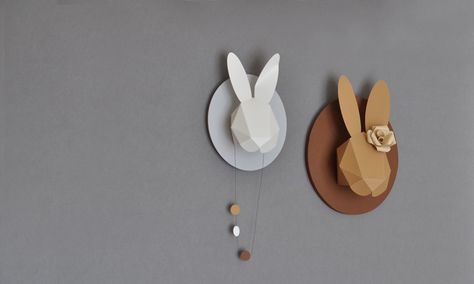 asii deberiar ser todas las cabezas de exposicion!!! Let's Make Art, Rabbit Head, Paper Animals, Year Of The Rabbit, Paper Art Craft, Origami Easy, Paper Artist, The Rabbit, Paper Sculpture