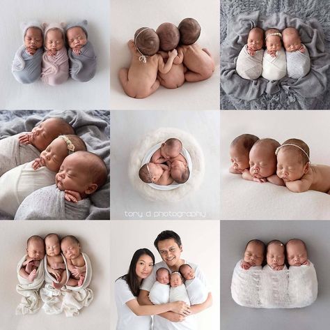 Newborn triplets photography ideas Triplet Newborn, Triplets Babies Newborns, Triplet Boys, Triplets Photography, Newborn Triplets, Triplets Pregnancy, Twin Baby Photography, Twins Photography, Baby Family Pictures