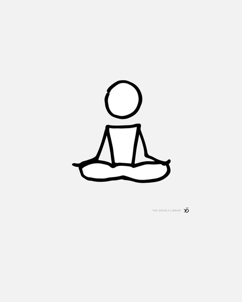 meditating block figure #Om #meditation #mindfulness #linedrawing #handdrawn #freeSVGdownload Meditation Pose Drawing, Meditation Doodle, Relaxation Drawing, Meditation Drawing, Active Poses, Beautiful Easy Drawings, Line Drawing Tattoos, Om Meditation, Cute Small Drawings