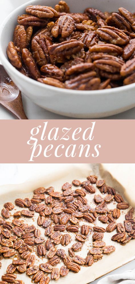 Sweet Roasted Pecans Recipe, Maple Glazed Pecans Healthy, Candy Pecans Recipe Easy Oven, Glazed Pecans Recipe Brown Sugar, Southern Meal Recipes, Glazed Pecans For Salad, Orange Glazed Pecans, Sugared Pecans In Oven, Easy Sugared Pecans