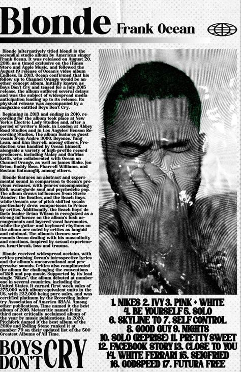 Frank Ocean Print Poster, Black And White Frank Ocean Poster, Black And White Frank Ocean, Frank Ocean Prints, Frank Ocean Artwork, Blond Frank Ocean Poster, Frank Ocean Black And White, Skater Posters, Poster Frank Ocean