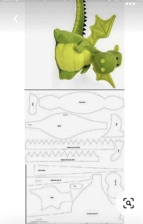 Dragon Crafts, Soft Toy Patterns, Cute Sewing Projects, Animal Sewing Patterns, Plushie Patterns, Sewing Stuffed Animals, Fabric Toys, Small Sewing Projects, Plush Pattern