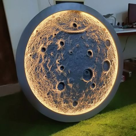 3.5ft Moon Wall Hanging Sculpture... Wall Hanging Sculpture, Moon Wall Hanging, Hanging Sculpture, Salon Ideas, Moon Wall, Whatsapp Call, Plaster Walls, Varanasi, Decor Items