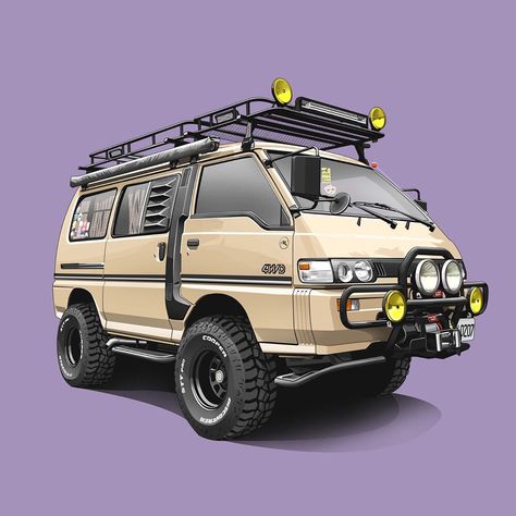 Mitsubishi Delica 4x4, Delica Van, Nissan Vans, Mini Trucks 4x4, Vw Syncro, Cars Nissan, T3 Vw, Mitsubishi Delica, Cj Jeep