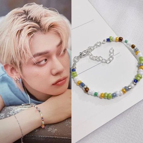 Beaded Accessories Bracelets, Kpop Idol Beaded Jewelry, Idols Beaded Jewelry, Txt Beaded Jewelry, Kpop Inspired Beaded Jewelry, Kpop Jewelry Diy, Txt Bracelet Beads, Kpop Idols Jewelry, Sunoo Bracelet