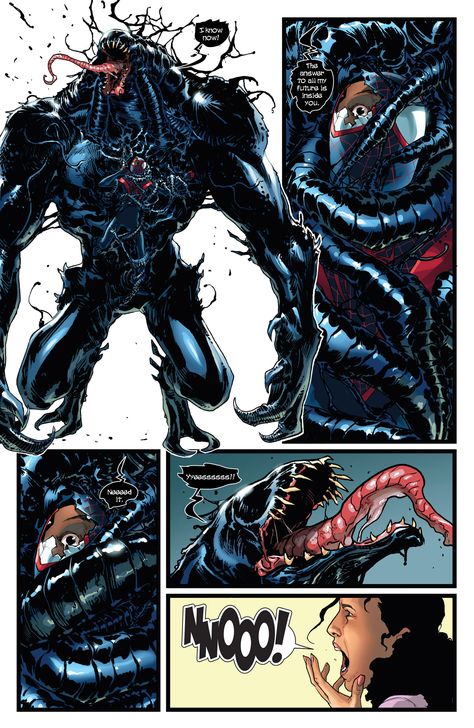 scans_daily | Ultimate Comics Spider-Man: Venom War Ultimate Venom, Flash Thompson Venom, Marvel Symbiotes, Spider Carnage, Tron Evolution, Sara Pichelli, Spider Man Venom, Marvel Character Design, Symbiotes Marvel