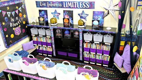 Constitution Anchor Chart, Galaxy Classroom Theme, Starwars Classroom, Planet Decorations, Galaxy Classroom, Purple Classroom, Space Themed Classroom, Star Themed Classroom, Adventure Classroom