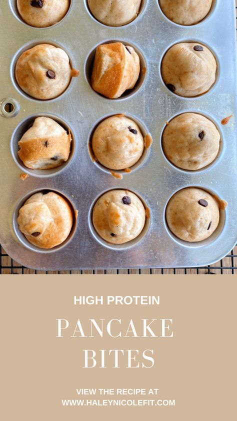 Kodiak Pancake Mix Mini Muffins, Kodiak Mini Pancakes, Kodiak Mini Muffin Recipes, Protein Mini Pancakes, Protein Pancake Muffins Recipe, Pancake Protein Muffins, Protein Pancake Bites Muffin Tins, Kodiak Mini Muffins For Kids, Kodiak Cakes Mini Muffins