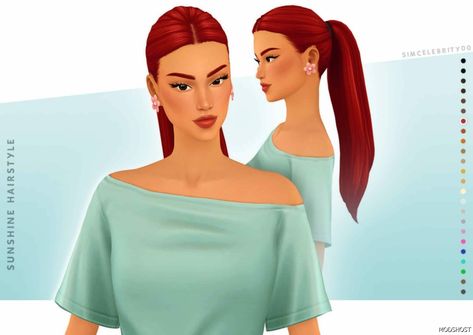 Download Sunshine Hairstyle – #2 for Sims 4 at ModsHost NOW! This Ariana Grande-inspired updo comes in the 24 EA hair colors, is hat-compatible, and is available for Older feminine framed sims. #videogames #sims4cc #sims #female #mods #gaming #hair Sims 4 Cc Ariana Grande Hair, Sims 4 Cc Slicked Back Hair, Hat Cc Sims 4, Sims 4 Cc Hair Updo, Sims 4 Updo Hair Cc, Sims 4 Ponytail Cc, Sims 4 Ponytail, Ts4 Hair, Ariana Grande Hair