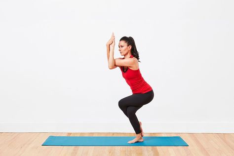 Eagle pose gets into some hard to stretch areas that can really use some attention, like your thighs and shoulders. Plus, improves your core strength! Cow Face Pose, Chair Pose Yoga, Eagle Pose, Tight Hamstrings, Yoga For Balance, Hamstring Stretch, Cobra Pose, Frosé, Hip Stretches