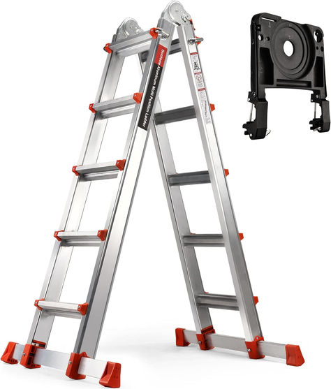 Look for large joints. Compared with other brands of ladders, we have increased the seam size of each section of the ladder. Make consumers safer when using our products, and make the ladder last longer and more cost-effective.
Instead of plastic switches, we used j-shaped aluminum latches. The purpose is also to increase the stability of using the ladder. It is also convenient for consumers to change the shape of the ladder through this switch to apply it in different work scenarios. Aluminium Ladder, Diy Workshop, Step Ladder, A Frame, Tray, Home Improvement, Tools, Bar, Frame