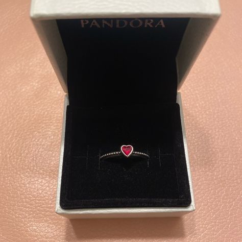 Pandora red heart ring Pandora Red Heart Ring, Red Heart Ring, Cute Promise Rings, Pandora Red, Antlers Decor, 2024 Board, Clear Heart, Pandora Ring, Instagram Captions For Friends