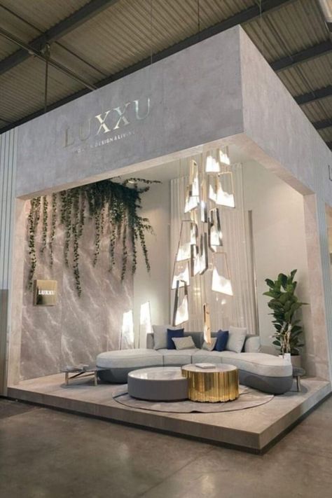 Luxury Furniture Showroom, Furniture Store Interior, Interior Design Exhibition, Furniture Store Design, Showroom Decor, Luxxu Modern Design Living, Exhibition Stall Design, Milan Furniture, Luxury Furniture Stores