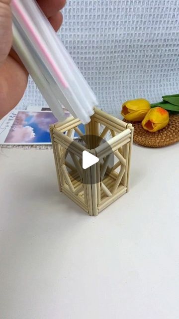 paper crafts creator on Instagram: "Title: "Upcycled Chopsticks Pen Holder: Simple and Strong DIY Craft" Hashtags: #UpcycledCrafts #DIYPenHolder #ReuseChopsticks #SustainableCrafts" Pen Holder Diy Crafts, Chopstick Crafts, Chopsticks Crafts, Pen Holder Diy, Best Friend Thoughts, Making Things, Upcycled Crafts, Pen Holder, Chopsticks