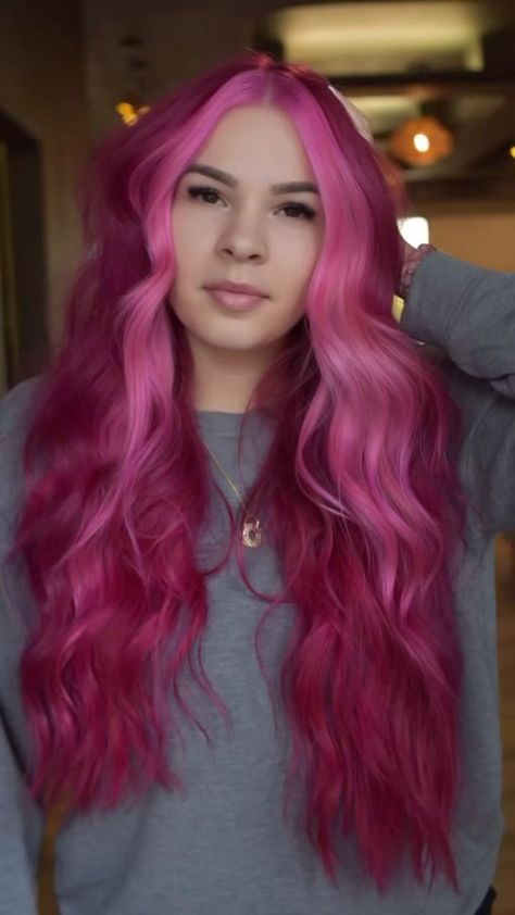 102K views · 18K reactions | everything in pretty PINK, please. 🎀 @hannashairchair created this PRETTY IN PINK face frame transformation using PRAVANA VIVIDS Magenta, Mystic Magenta, Wild Orchid, and Pink. 😍 @colortrak #pravana #pravanavivids #pinkhair #vividpinkhair #neonpinkhair #pinkpinkpink #hairtransformation | Pravana | Adam Griffith · Champagne Pink Hair Transformation, Magenta Hair Colors, Summer Ponytail, Unicorn Nail Art, Vivid Hair, Magenta Hair, Pravana Vivids, Face Frame, Hair Artist