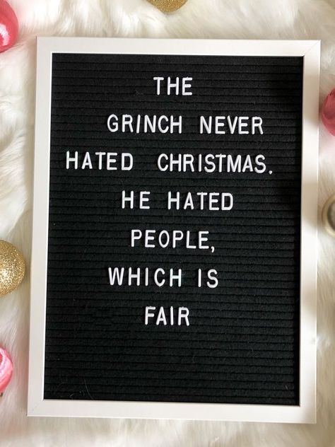 Christmas Letter Board Quotes, Christmas Letter Board, Letterboard Signs, Letter Board Quotes, December Quotes, Message Board Quotes, Hate Christmas, Felt Letter Board, Word Board