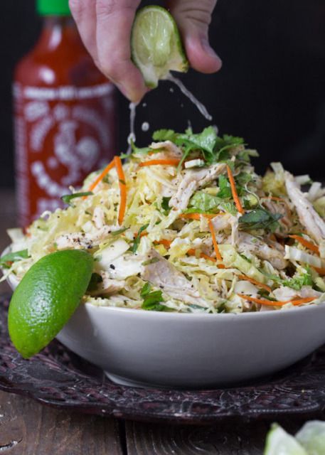 Vietnamese Style Chicken & Cabbage Salad - The Urban Poser Chicken Cabbage Salad, Chicken Cabbage, Chicken And Cabbage, Paleo Salads, Cabbage Salad, Limes, Coleslaw, Delicious Salads, The Urban