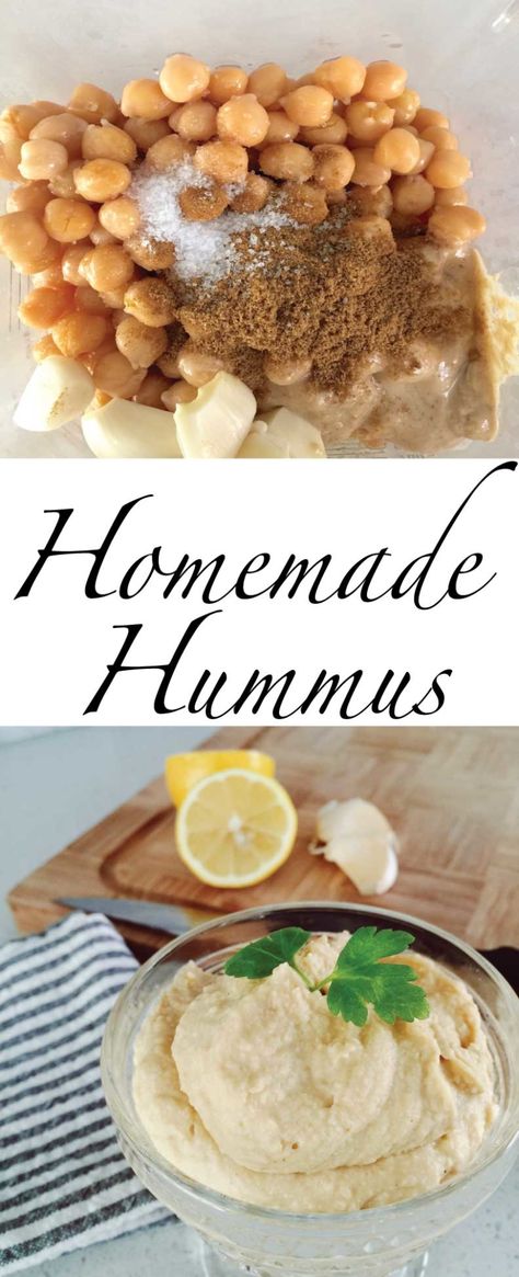 5 MINUTE HUMMUS RECIPE - Emily Roach Wellness Lemon Garlic Hummus, Whole Grain Crackers, Baba Ganush, Garlic Hummus Recipe, Homemade Hummus Recipe, Grain Crackers, Hummus Recipe Homemade, Garlic Hummus, Healthy Appetizer