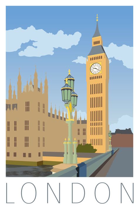 London Illustration Art, London Illustration Graphics, England Illustration, England Poster, Disney Cars Wallpaper, London Postcard, London Illustration, London Wallpaper, London Travel Poster