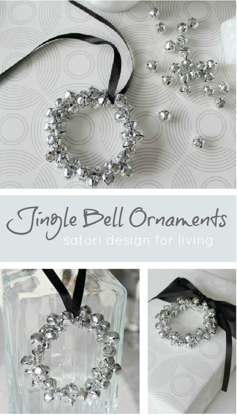 DIY Jingle Bell Wreath Christmas Ornament or Embellishment- super easy! Jingle Bells Diy, Jingle Bell Wreath, Christmas Tree Ornaments To Make, Make An Ornament, Bell Wreath, Cheap Christmas Diy, Diy Christmas Ornaments Easy, Diy Christmas Tree Ornaments, Christmas Decorations Wreaths