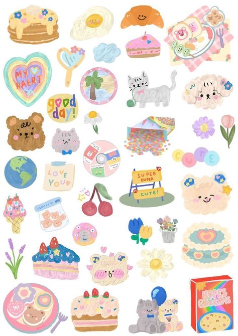 01-may-2022 - Rallies Studies descrubrió este Pin. Descubre (y guarda) tus propios Pines en Pinterest. Good Notes Kawaii Stickers, Sticker Pack Template, Stiker Aestetic, Korean Printable, Stickers Printable Aesthetic, Aesthetic Stickers Printable, Goodnote Stickers, Good Note, Korean Stickers