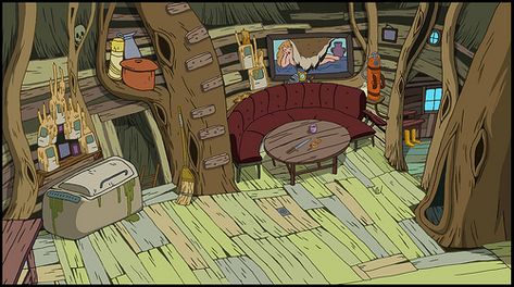 More tree fort living room. Adventure Time. Adventure Time Room, Adventure Time Background, Adventure Time Style, Pendleton Ward, Adveture Time, Land Of Ooo, Tree Fort, Adventure Time Wallpaper, Adventure Time Cartoon