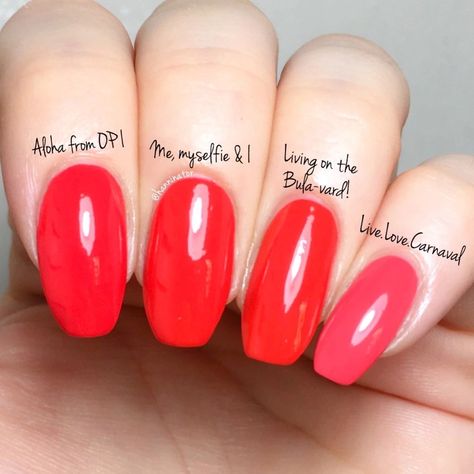 Coral Nail Polish, Opi Nail Polish Colors, Sns Nails Colors, Opi Polish, Cute Nail Polish, Sns Nails, Cajun Shrimp, Red Nail Polish, Red Nail