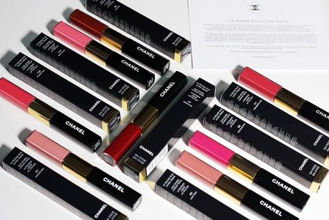 High Gloss! Intense Colour! CHANEL Le Rouge Duo Ultra Tenue finally comes to Asia. - NYLON SINGAPORE Chanel Le Rouge Duo Ultra Tenue Swatches, Chanel Le Rouge Duo, Chanel Fragrance, Shiny Lips, Liquid Lip Color, Lip Swatches, Lip Shapes, Oil Cleanser, Pink Chanel