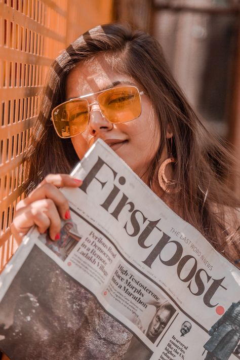 Newspaper Prop Photoshoot, Newspaper Portrait, Sephora Set, Newspaper Photoshoot, Indoor Shoot, Portrait Aesthetic, Props Photography, High Testosterone, Wedding Newspaper