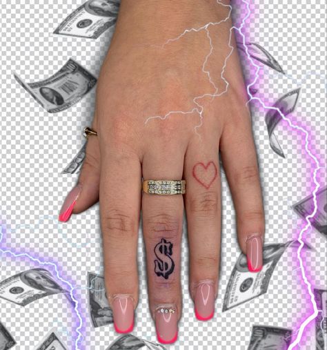 Money Sign Tattoo On Finger, Dollar Sign Tattoo On Finger, Finger Tattoos Ideas, Money Sign Tattoo, Dollar Sign Tattoo, Dollar Tattoo, Sign Tattoo, Tattoo Magazine, Finger Tats