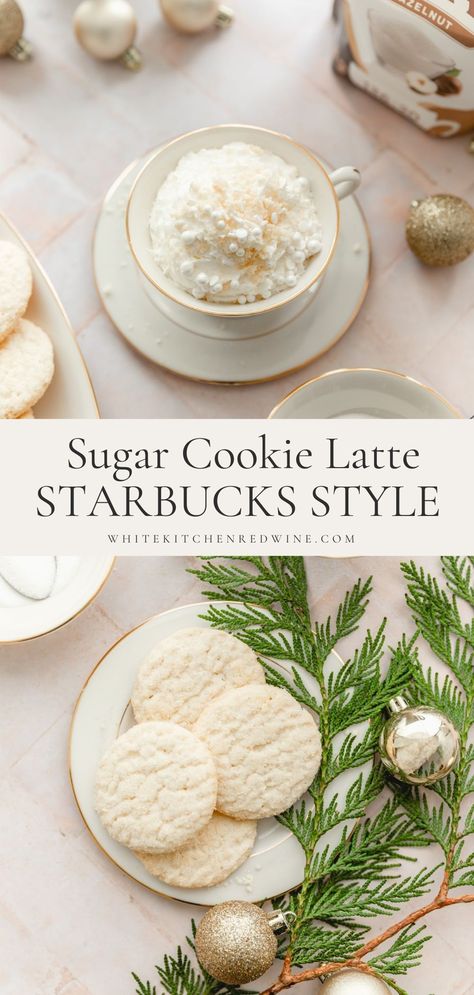 Sugar Cookie Creamer, Christmas Latte, Sugar Cookie Almond Milk Latte Starbucks, Sugar Cookie Latte, Iced Sugar Cookie Almond Milk Latte, Sugar Cookie Latte Recipe, Sugar Cookie Latte Starbucks Order, Starbucks Sugar Cookie Latte, Cookie Butter Iced Latte