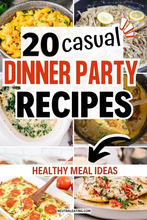 Looking for small holiday dinner party menu ideas? Check out these easy dinner party recipes that are gluten free and delicious! These dinner party menu ideas are so simple to make. Give one of these healthy meals a try for your next party! Healthy Dinner Party Recipes, Holiday Dinner Party Menu, Dinner Party Main Dish, Best Dinner Party Recipes, Dinner Party Menu Ideas, Best Potluck Dishes, Dinner Party Mains, Party Menu Ideas, Easy Dinner Party Recipes