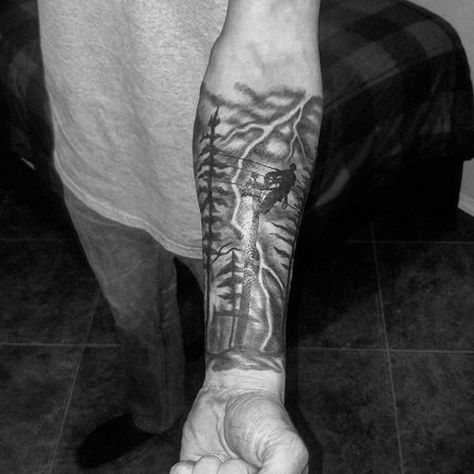 Lineman Tattoos, Black Line Tattoo, Lightning Tattoo, Inner Forearm Tattoo, Western Tattoos, Back Of Shoulder Tattoo, 1 Tattoo, Tattoo Blog, Forearm Tattoo Men