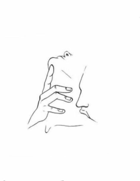 Hand Around Throat Drawing Reference, Body Line Art Couple, Line Art Sexuality, Body Image Art, Arte Grunge, Black And White Art Drawing, Line Art Design, Outline Art, Romantic Art