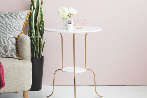 Lindved Ikea, Ikea Accent Table, Ikea Side Table Makeover, Ikea Bedside Tabel, Ikea Nesting Tables Hack, Small Side Table Ikea, Dunelm Side Table, Picture Onto Wood, Ikea Side Table