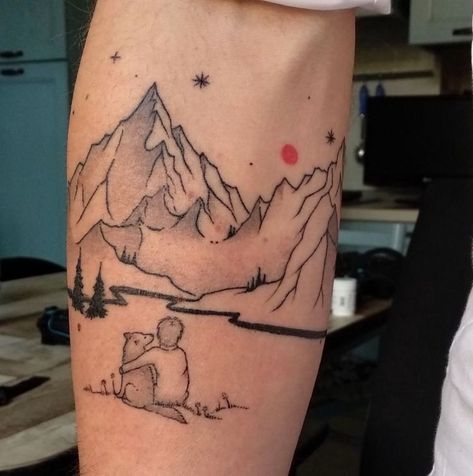 Berg Tattoo, Camping Tattoo, Tattoos For Dog Lovers, Dog Memorial Tattoos, Dog Paw Tattoo, Hiking Tattoo, Paw Tattoo, Silhouette Tattoos, Old Tattoos