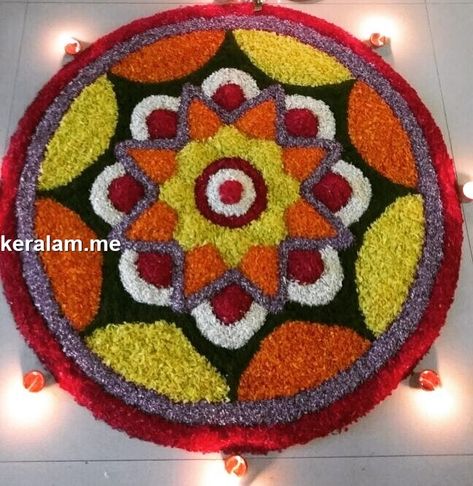 Onam Pookalam Design Gallery - 3 - Keralam, Kerala Tourism, Kerala Athapoovu Design, Thiruvonam Pookalam Design, Athappookkalam Design, Onam Rangoli Flower, Pookolam Design Onam, Pookalam Design Onam Easy, Onam Pookalam Design Simple, Pookalam Ideas, Onapookalam Designs